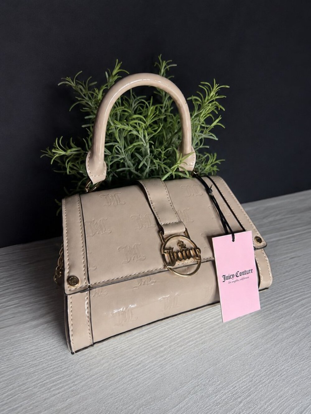 Juicy Couture Cafe Fancy Flap Tan Crossbody Bag NWT